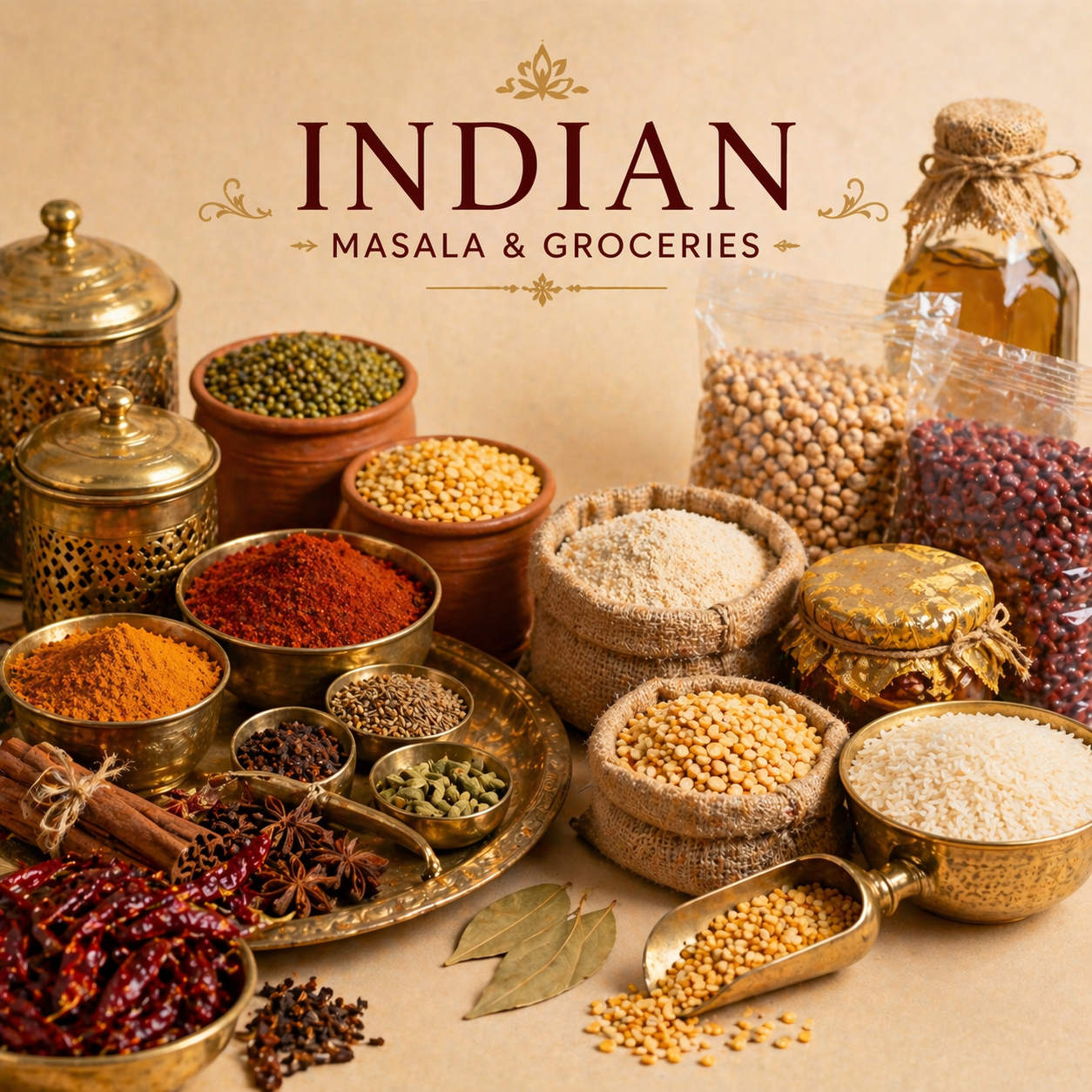 masala and groceries